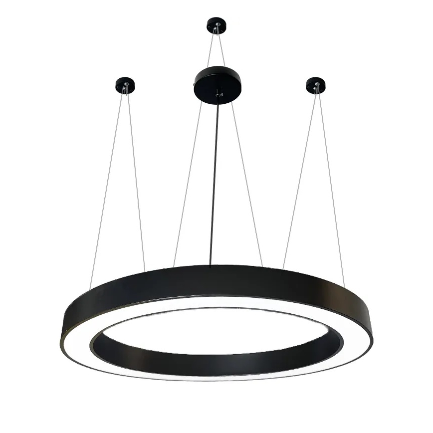 Lámpara LED colgante LED/60W/230V 4000K diá. 120 cm negro