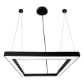 Lámpara LED colgante LED/70W/230V 4000K 100x100 cm negro
