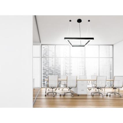 Lámpara LED colgante LED/70W/230V 4000K 100x100 cm negro