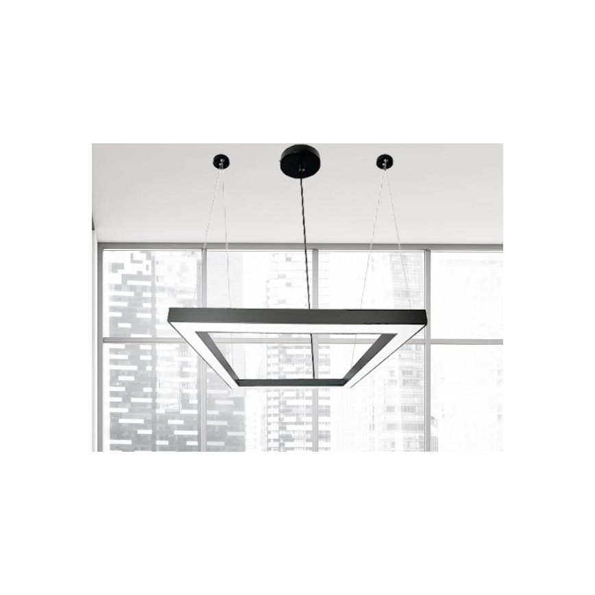 Lámpara LED colgante LED/70W/230V 4000K 100x100 cm negro