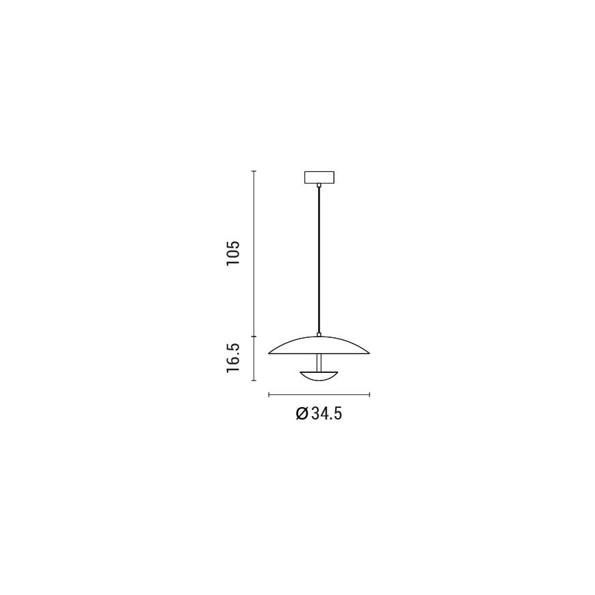 Lámpara LED colgante LED/7W/230V 3000K diá. 34,5 cm