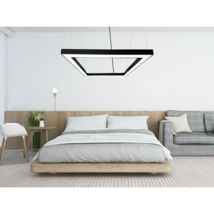 Lámpara LED colgante LED/80W/230V 4000K 120x120 cm negro
