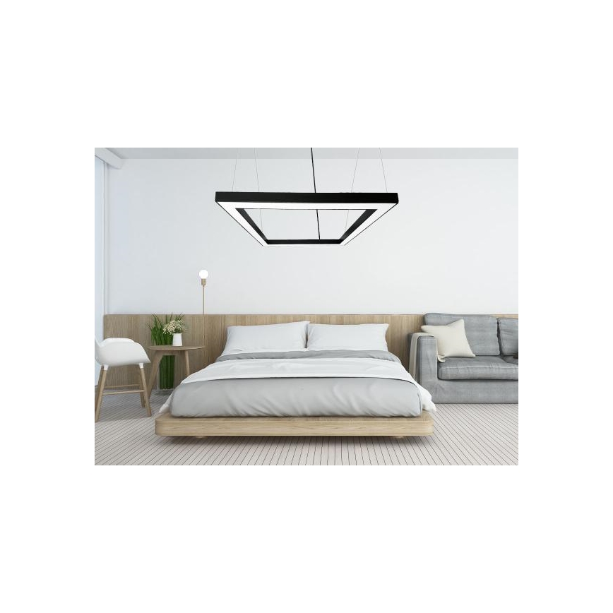 Lámpara LED colgante LED/80W/230V 4000K 120x120 cm negro