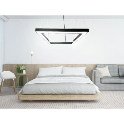 Lámpara LED colgante LED/80W/230V 4000K 120x120 cm negro