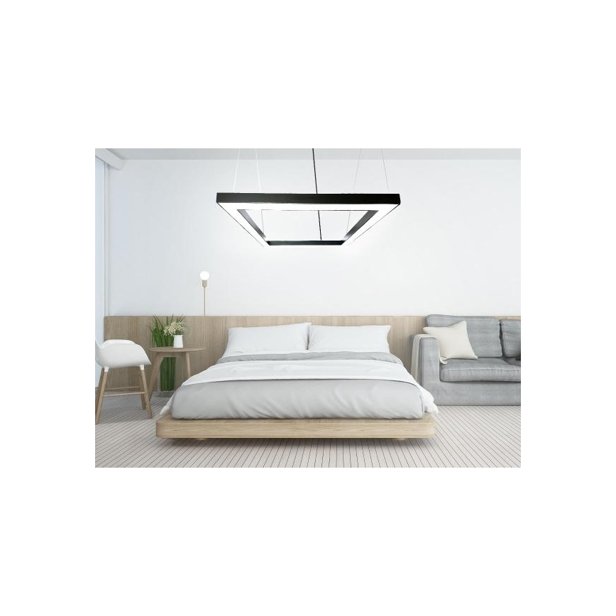 Lámpara LED colgante LED/80W/230V 4000K 120x120 cm negro
