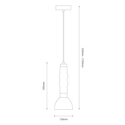 Lámpara LED colgante LUCCO LED/13W/230V diá. 15 cm dorado