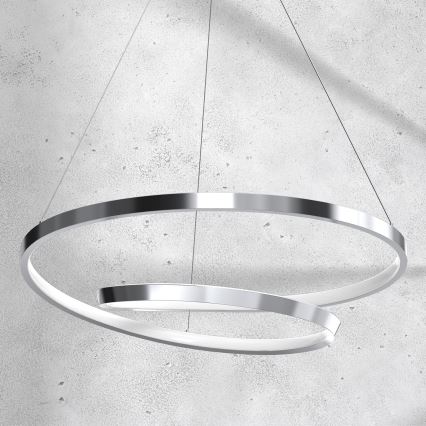 Lámpara LED colgante LUCERO LED/48W/230V cromo brillante