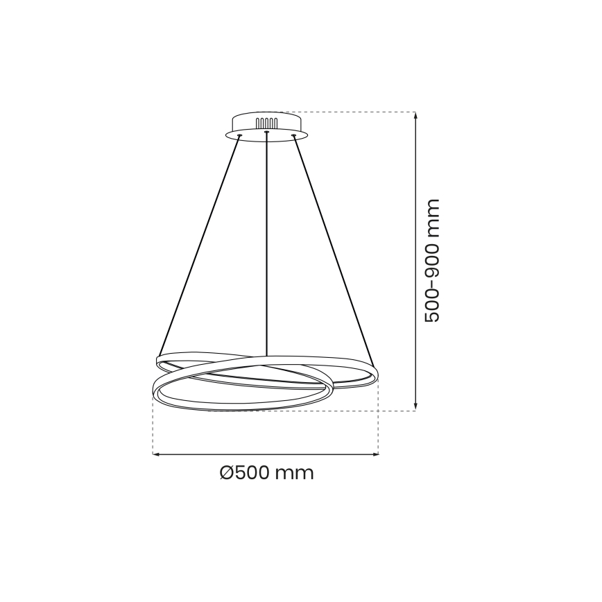 Lámpara LED colgante LUCERO LED/48W/230V cromo brillante