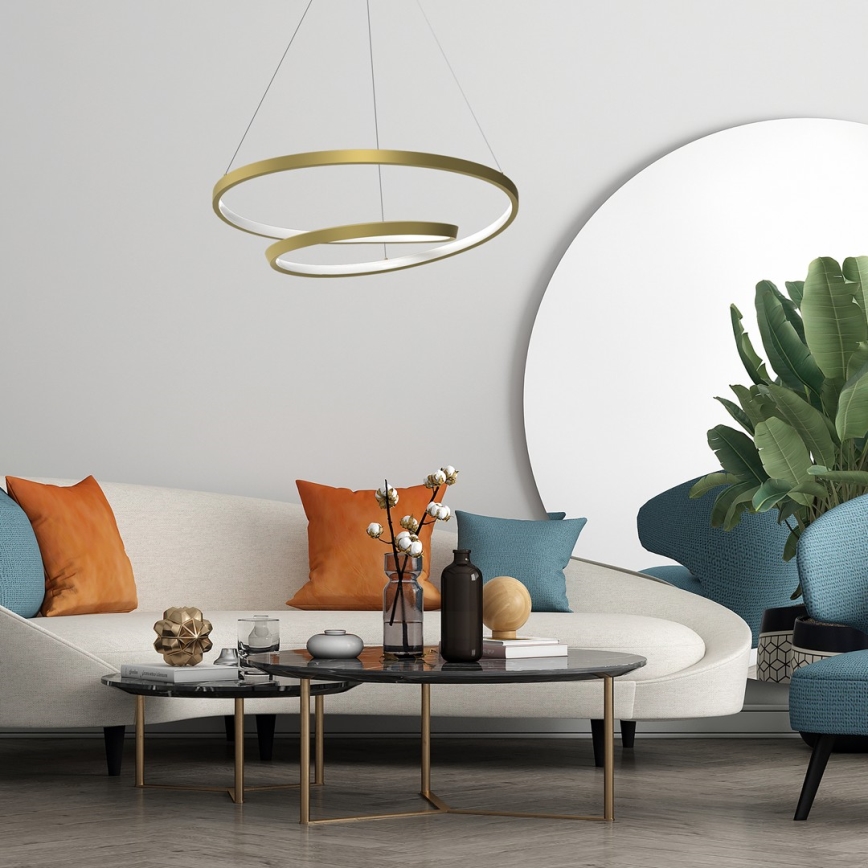Lámpara LED colgante LUCERO LED/48W/230V dorado