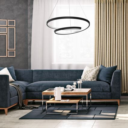 Lámpara LED colgante LUCERO LED/48W/230V negro