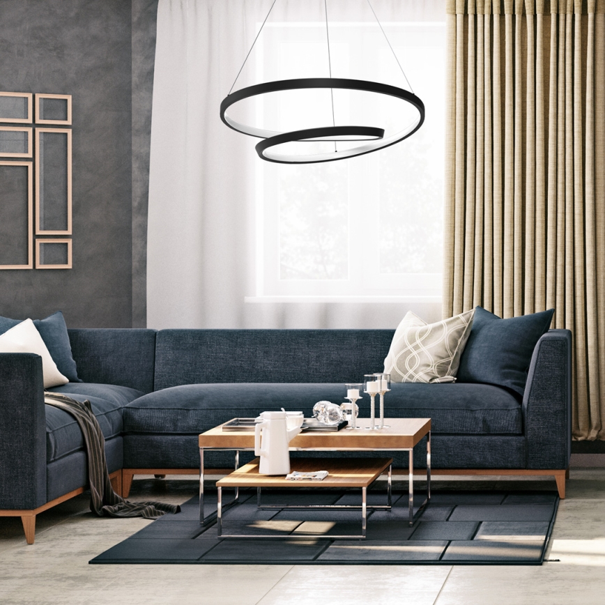 Lámpara LED colgante LUCERO LED/48W/230V negro