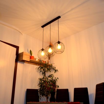 Lámpara LED colgante MERCURE 3xE27/15W/230V
