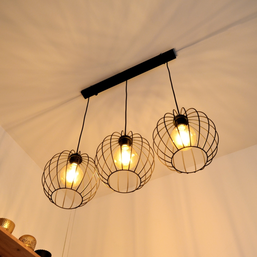 Lámpara LED colgante MERCURE 3xE27/15W/230V