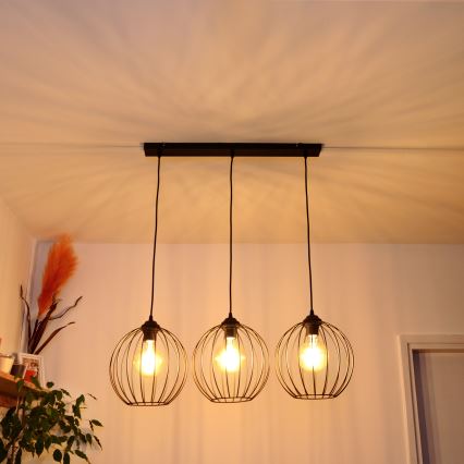 Lámpara LED colgante MERCURE 3xE27/15W/230V