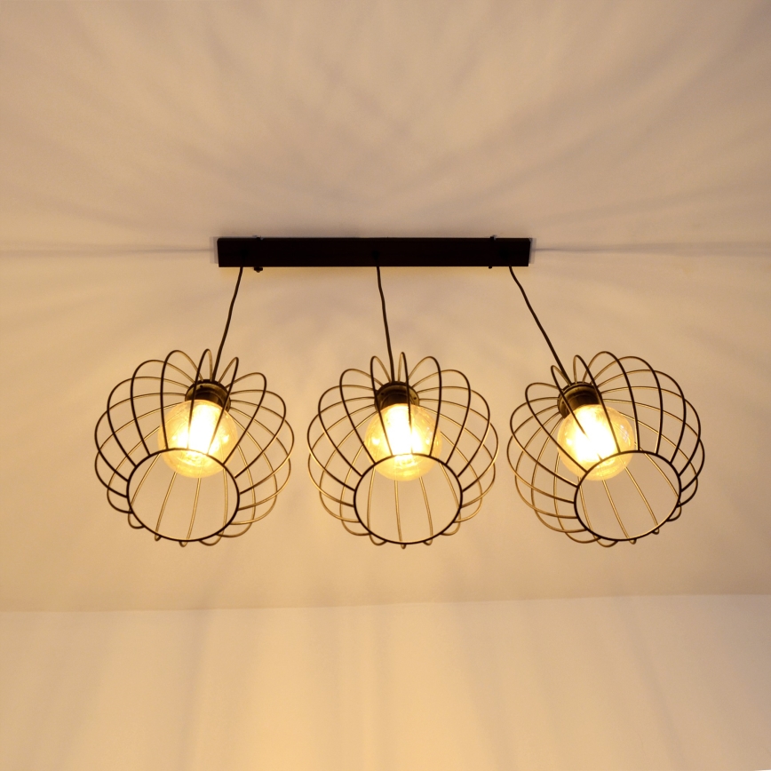 Lámpara LED colgante MERCURE 3xE27/15W/230V