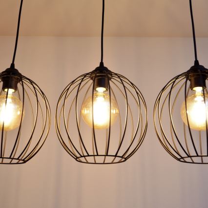 Lámpara LED colgante MERCURE 3xE27/15W/230V