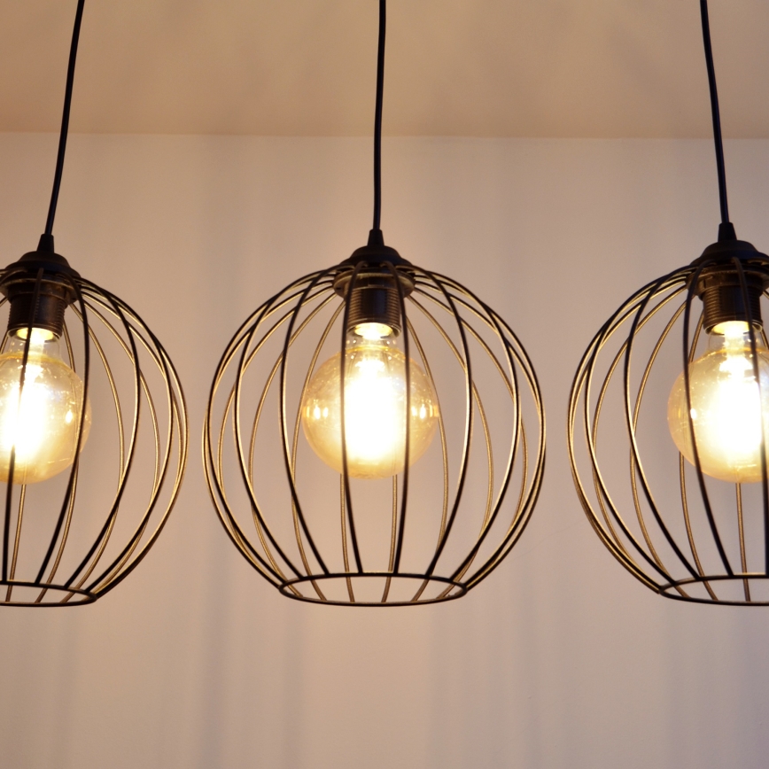 Lámpara LED colgante MERCURE 3xE27/15W/230V