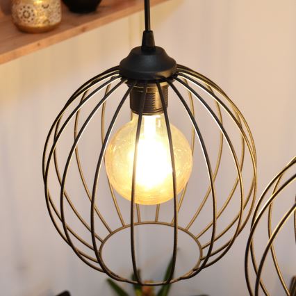Lámpara LED colgante MERCURE 3xE27/15W/230V