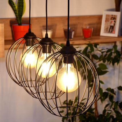 Lámpara LED colgante MERCURE 3xE27/15W/230V