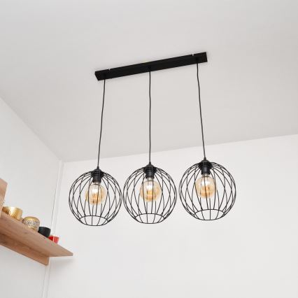 Lámpara LED colgante MERCURE 3xE27/15W/230V