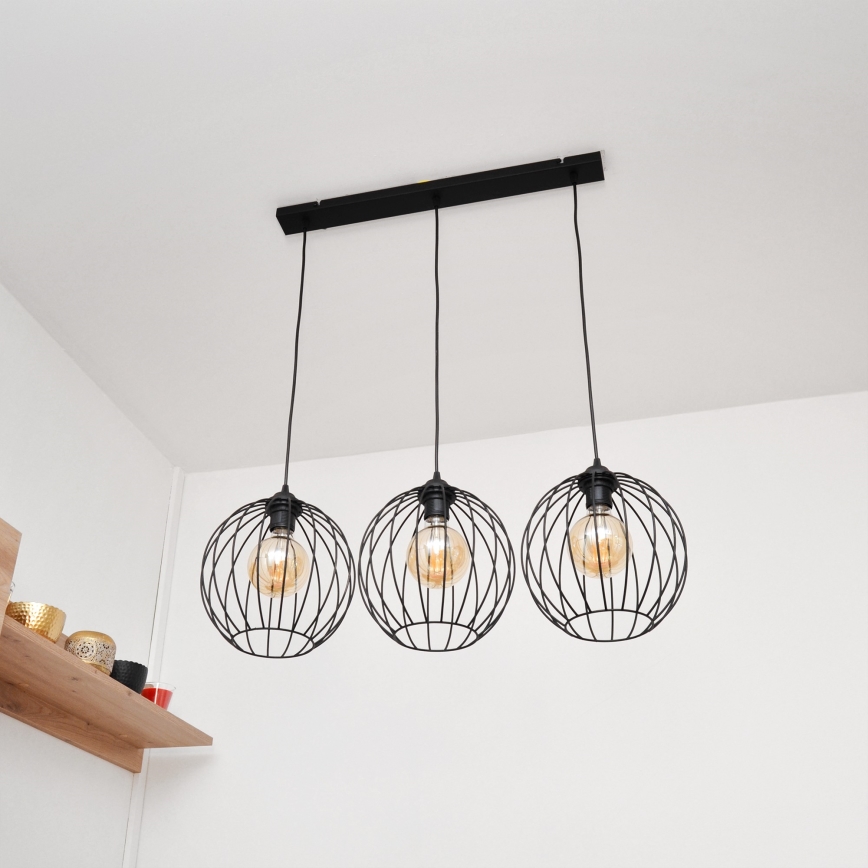 Lámpara LED colgante MERCURE 3xE27/15W/230V