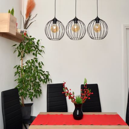 Lámpara LED colgante MERCURE 3xE27/15W/230V