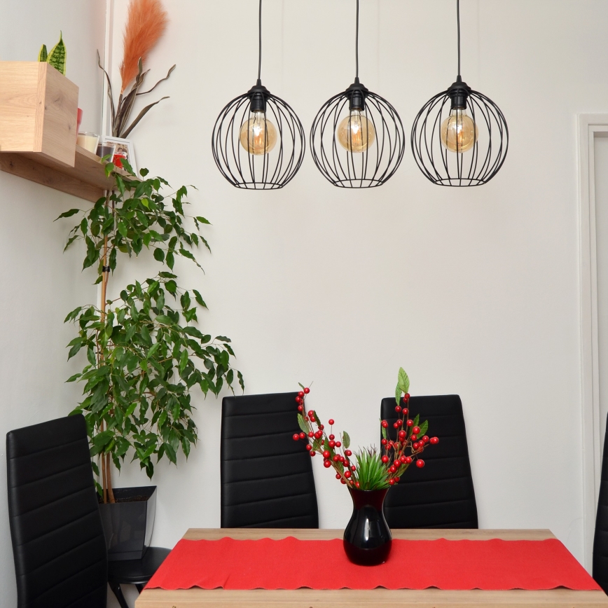 Lámpara LED colgante MERCURE 3xE27/15W/230V