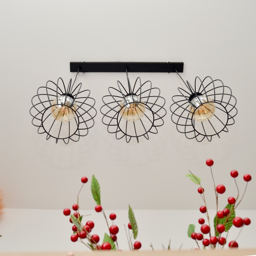 Lámpara LED colgante MERCURE 3xE27/15W/230V