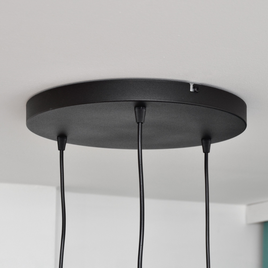 Lámpara LED colgante MERCURE 3xE27/15W/230V ø 50 cm negro