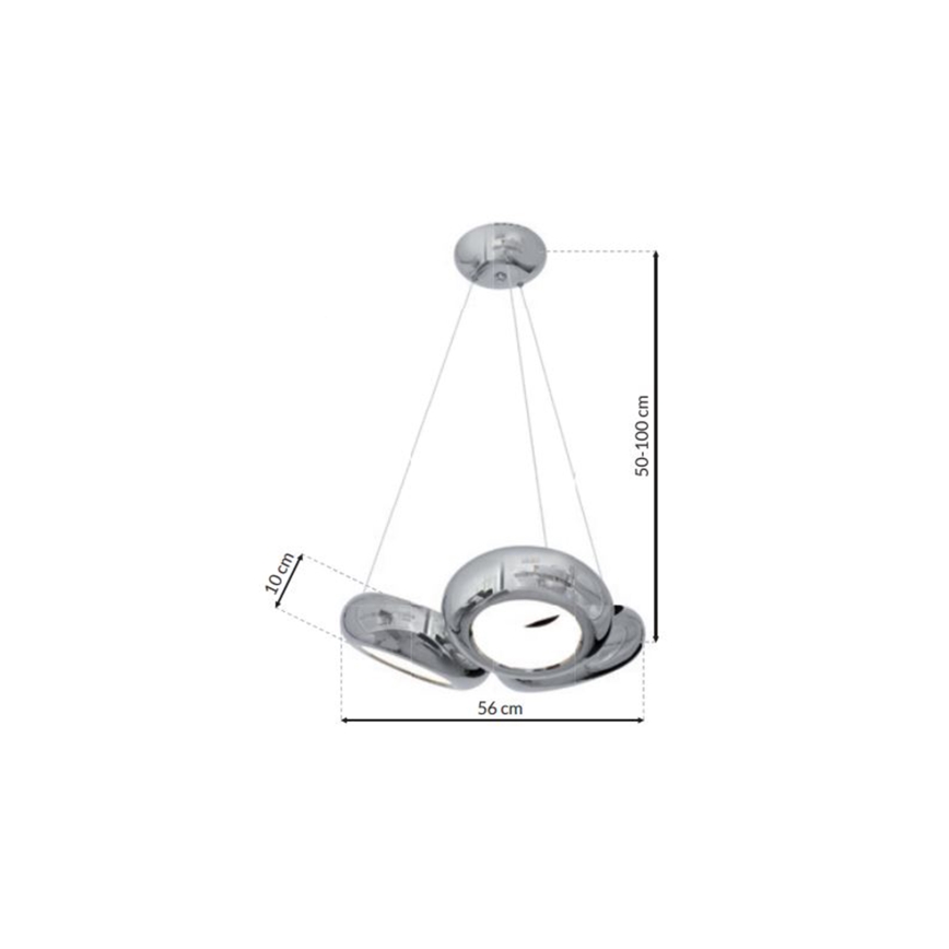 Lámpara LED colgante MERCURIO 3xLED/12W/230V