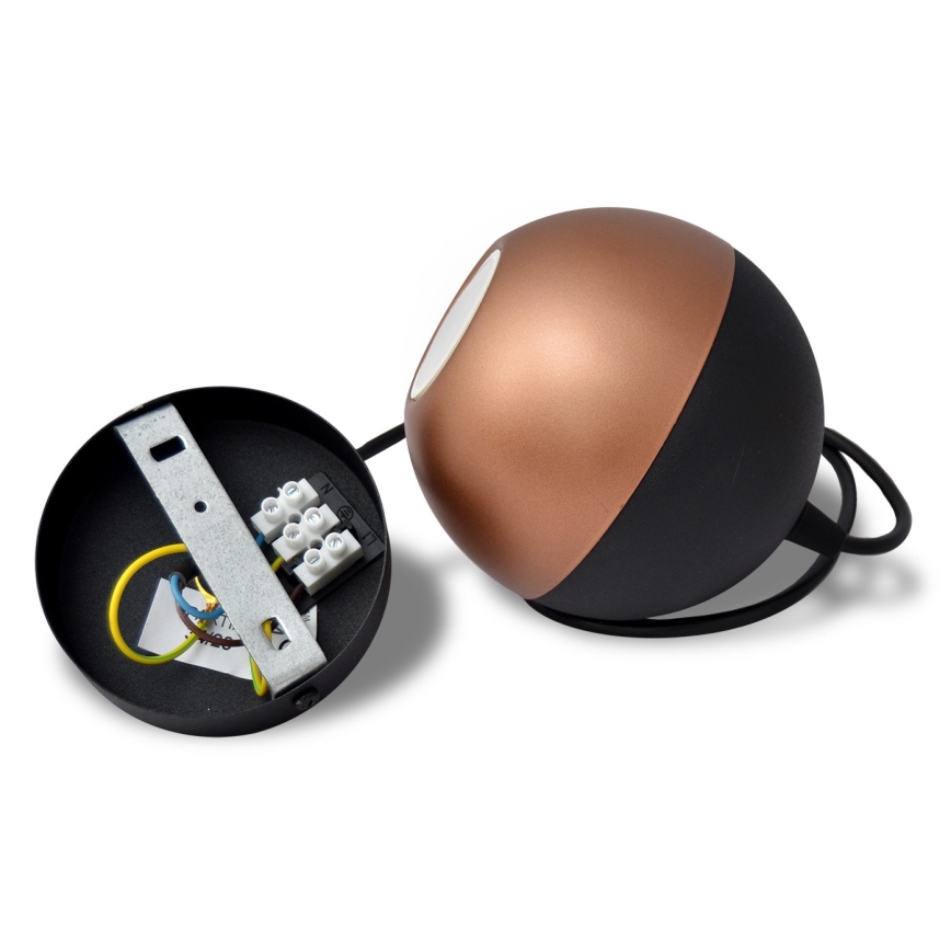 Lámpara LED colgante MIDWAY 1xGU10/4,8W/230V negro/cobre