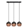 Lámpara LED colgante MIDWAY 3xGU10/4,8W/230V negro/cobre