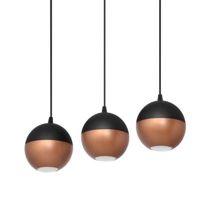 Lámpara LED colgante MIDWAY 3xGU10/4,8W/230V negro/cobre