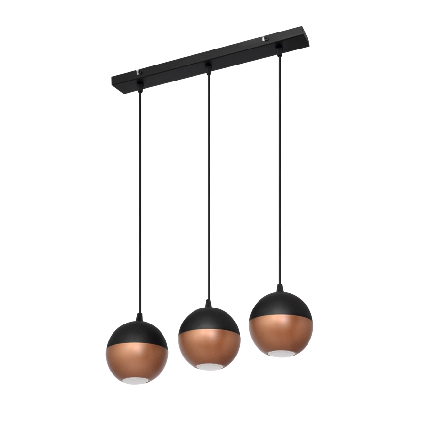 Lámpara LED colgante MIDWAY 3xGU10/4,8W/230V negro/cobre