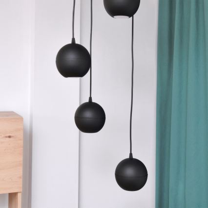 Lámpara LED colgante MIDWAY 4xGU10/4,8W/230V negro