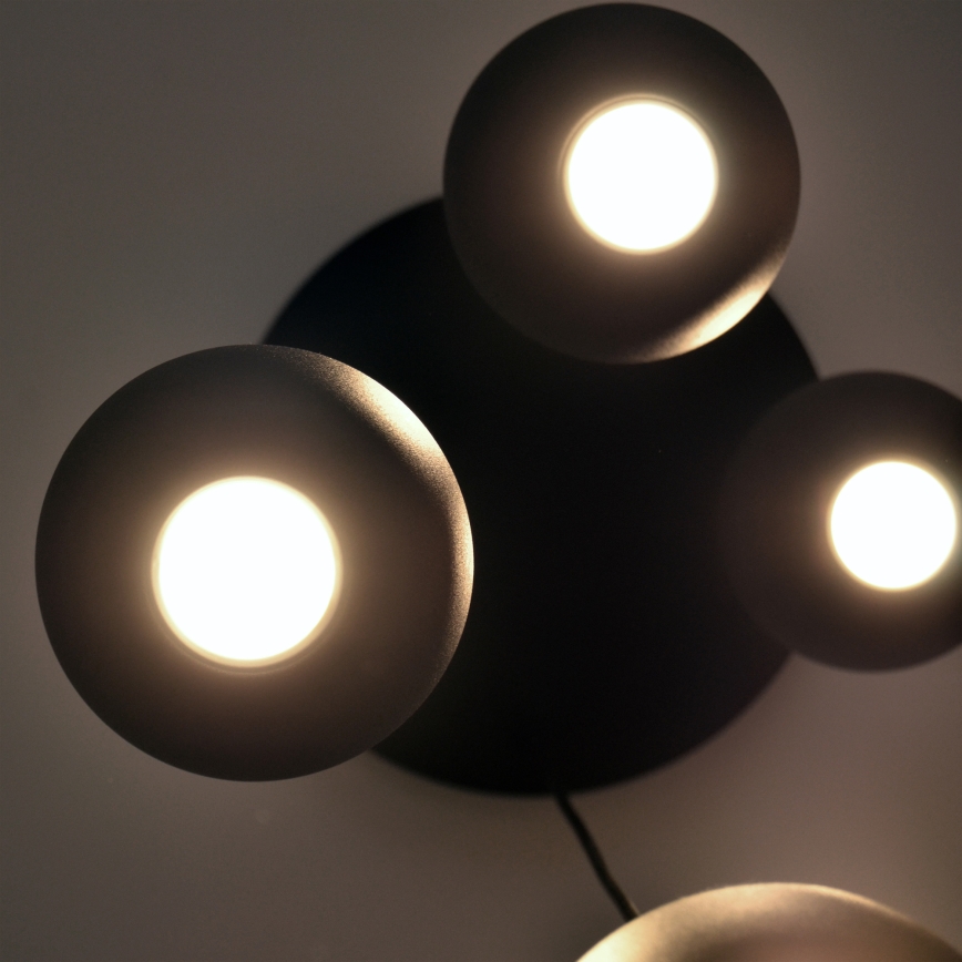 Lámpara LED colgante MIDWAY 4xGU10/4,8W/230V negro
