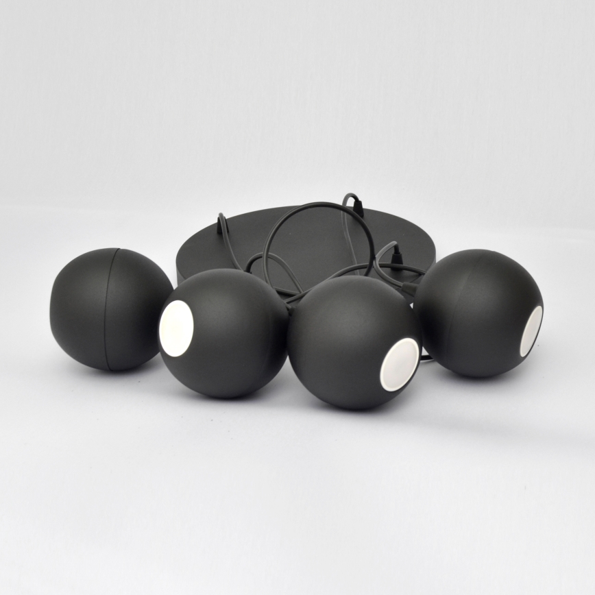 Lámpara LED colgante MIDWAY 4xGU10/4,8W/230V negro