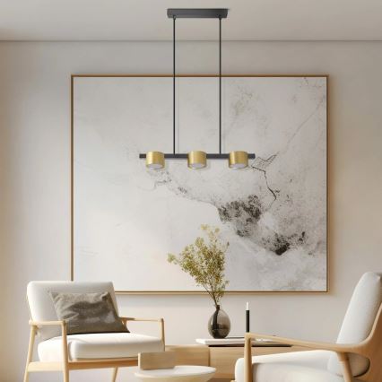 Lámpara LED colgante MIRELLA 3xGX53/6W/230V dorado/negro