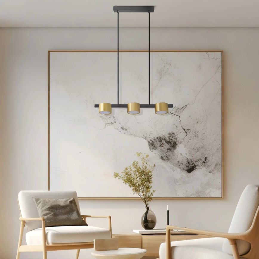 Lámpara LED colgante MIRELLA 3xGX53/6W/230V dorado/negro