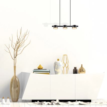 Lámpara LED colgante MIRELLA 3xGX53/6W/230V negro