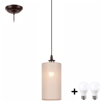 Lámpara LED colgante NOEL MINI 1xE27/60W/230V beige