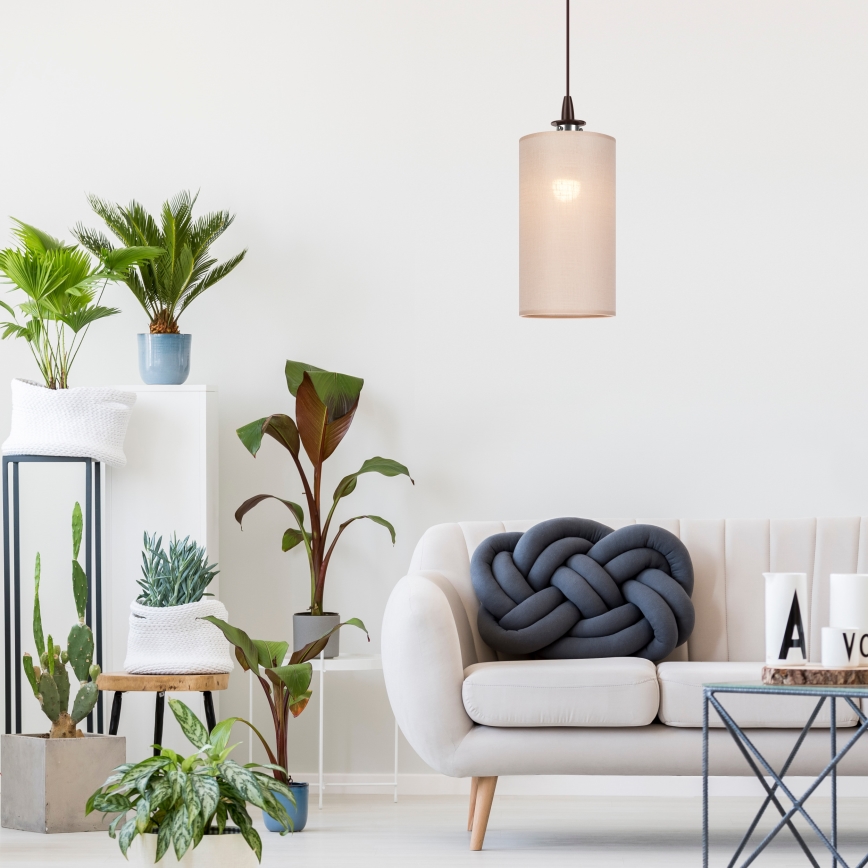 Lámpara LED colgante NOEL MINI 1xE27/60W/230V beige