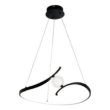 Lámpara LED colgante PERLA LED/34W/230V negro
