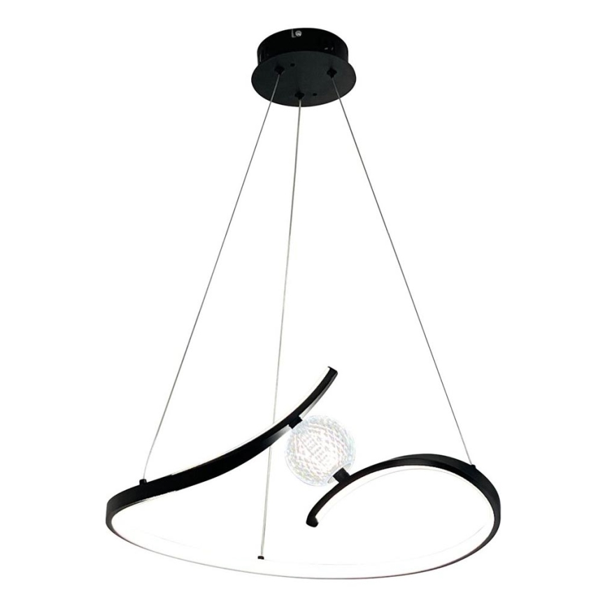 Lámpara LED colgante PERLA LED/34W/230V negro