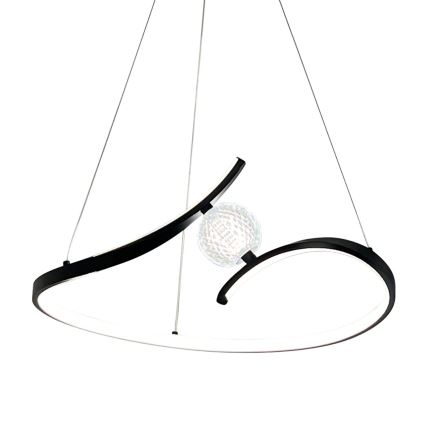 Lámpara LED colgante PERLA LED/34W/230V negro