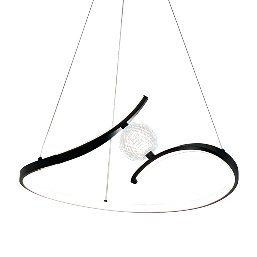 Lámpara LED colgante PERLA LED/34W/230V negro