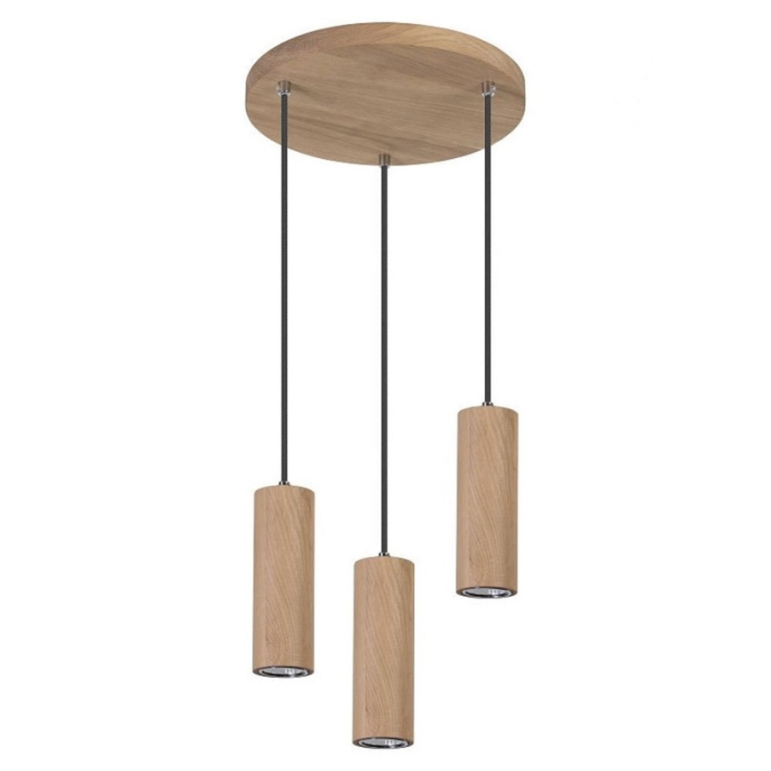 Lámpara LED colgante PIPE 3xGU10/5W/230V roble mate