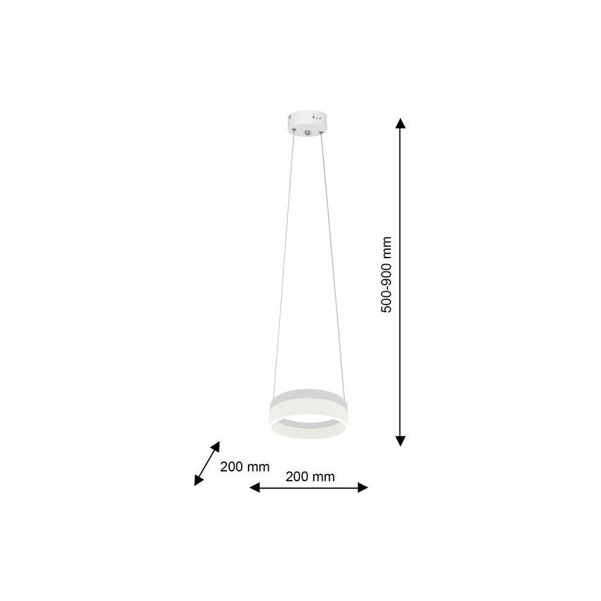 Lámpara LED colgante RING LED/12W/230V