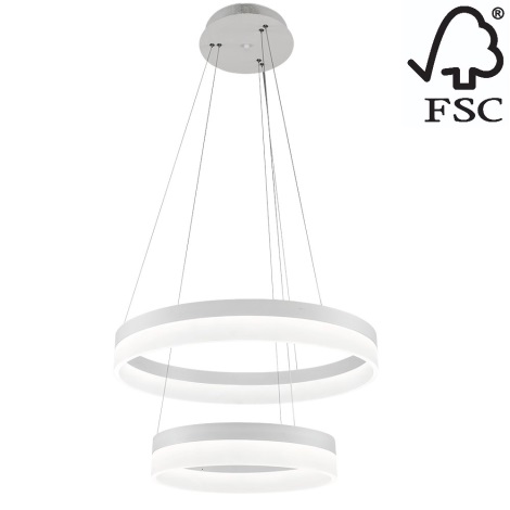 Lámpara LED colgante RING LED/40W/230V + LED/28W – Certificado FSC