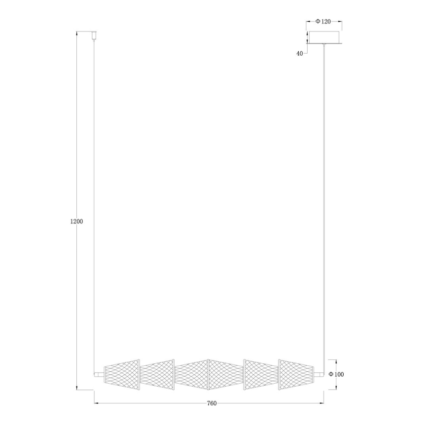 Lámpara LED colgante SANSA LED/11W/230V dorado/transparente